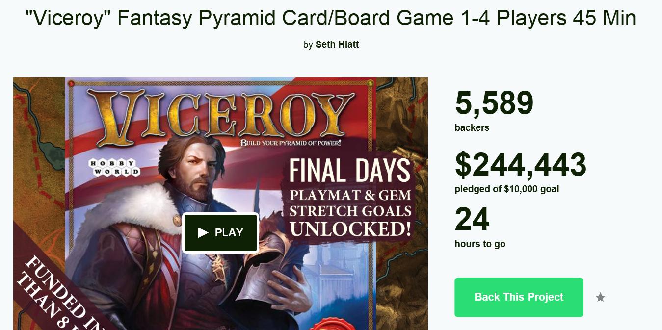 Viceroy Kickstarter